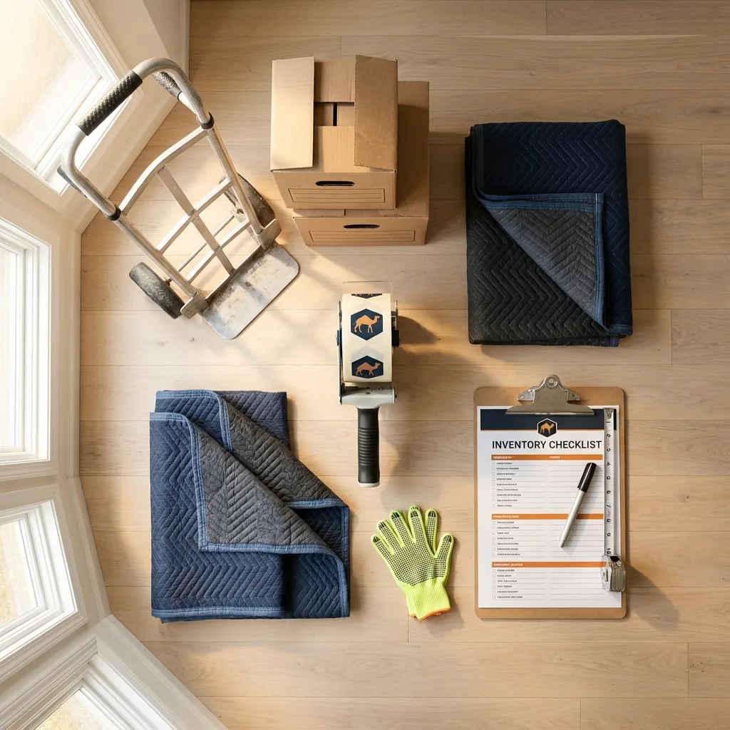 Professional moving supplies and packing materials layout for Port Carbon residential relocations